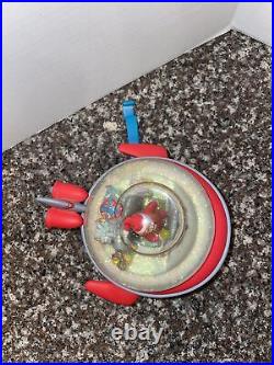 Super-Sonic Santa Stocking Holder X-mas Snow Globe BOMBAY KIDS VERY RARE Works