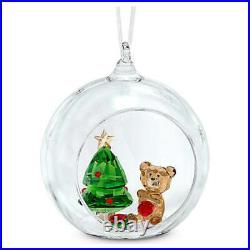 Swarovski Ball Ornament Christmas Scene Tree Teddy Bear 5533942 New in Box 3Inch Swarovski Ball Ornament Christmas Scene Tree Teddy Bear 5533942 New in Box 3Inch