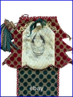 Sweet Dreams Neiman Marcus Christmas Stocking Luxury Velvet GNOME ELF Large