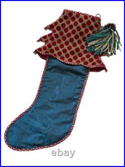 Sweet Dreams Neiman Marcus Christmas Stocking Luxury Velvet GNOME ELF Large