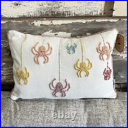 Sweet Street Pastel Spider Decorative Pillow Beaded Halloween Decor
