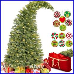 Syhood 9FT Whimsical Bendable Artificial Christmas Tree with Ornaments and Bag G