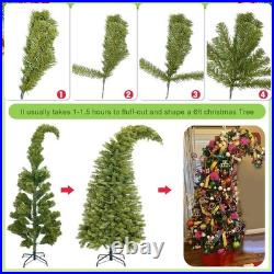 Syhood 9FT Whimsical Bendable Artificial Christmas Tree with Ornaments and Bag G