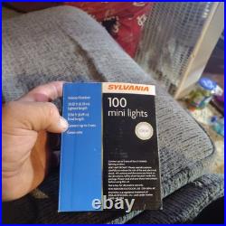 Sylvania 100 Mini Lights Clear Outdoor/Indoor Green Wire New