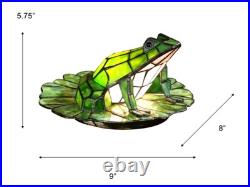 TA101231 Frog Lily Accent Lamp, 7.50x12.00x12.00, Green