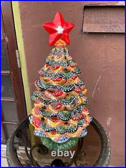 TALAVERA LARGE CHRISTMAS TREE 24 T X 13 DIAMETER. (11 Lbs) Mexico Mexican
