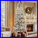 TAUS_9FT_Pre_Lit_Flocked_Pencil_Spruce_Artificial_Christmas_Tree_with_Pine_Cone_01_cux