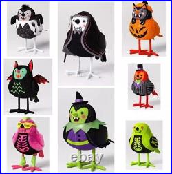 Target Hyde & EEK 2024 Halloween set of 8 Featherly Friend Birds & Target Basket