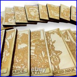 Tarot Deck Wood Cards Set of 78 Raw Wood 2x3in each