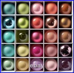 Terrian For Anthropologie Glass Ball Ornaments Rainbow SET 25 Midi (2.75) NEW