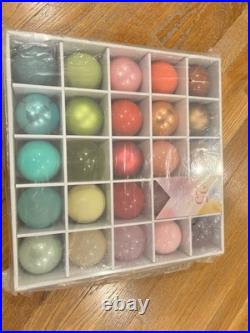 Terrian For Anthropologie Glass Ball Ornaments Rainbow SET 25 Midi (2.75) NEW