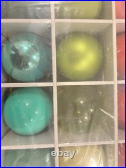 Terrian For Anthropologie Glass Ball Ornaments Rainbow SET 25 Midi (2.75) NEW