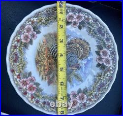 Thanksgiving Set Of 12 10 Dinner Plates & 12 8 Salad/desert Mott Factory Set