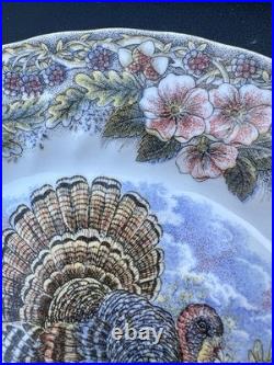 Thanksgiving Set Of 12 10 Dinner Plates & 12 8 Salad/desert Mott Factory Set