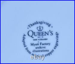 Thanksgiving Set Of 12 10 Dinner Plates & 12 8 Salad/desert Mott Factory Set