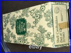 The Bombay Company 12 Solid Brass Shell Vintage Place Card Holders