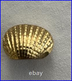 The Bombay Company 12 Solid Brass Shell Vintage Place Card Holders + Cards