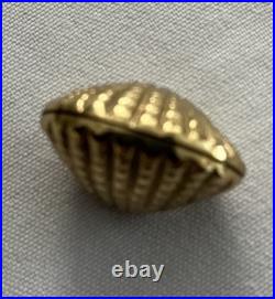 The Bombay Company 12 Solid Brass Shell Vintage Place Card Holders + Cards
