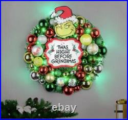 The Grinch Wreath 17-in Lighted