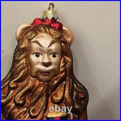 The Wizard of Oz Christopher Radko Cowardly Lion Christmas Ornament RARE