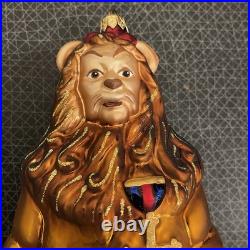 The Wizard of Oz Christopher Radko Cowardly Lion Christmas Ornament RARE