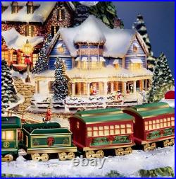 Thomas Kinkade Animated Tabletop Christmas Tree with Train Wonderland Express