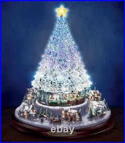 Thomas Kinkade Reflections of Christmas Crystal Tree withLights & Motion New