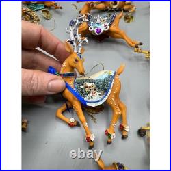 Thomas Kinkade Sugar Plum Reindeer Ornament Collection 13 Ashton Drake new box