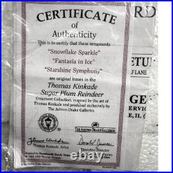 Thomas Kinkade Sugar Plum Reindeer Ornament Collection 13 Ashton Drake new box