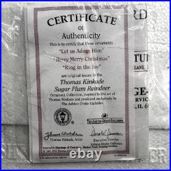 Thomas Kinkade Sugar Plum Reindeer Ornament Collection 13 Ashton Drake new box