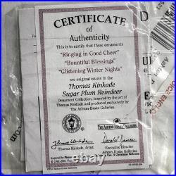 Thomas Kinkade Sugar Plum Reindeer Ornament Collection 13 Ashton Drake new box
