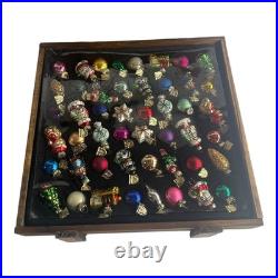 Thomas Pacconi Classics 40pc Miniature Christmas Ornaments Wooden Crate & COA