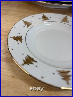 Tienshan Golden Pines 20 Pieces 8 Plates 8 Saucers 4 Cups Nearly Mint