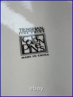 Tienshan Golden Pines 20 Pieces 8 Plates 8 Saucers 4 Cups Nearly Mint