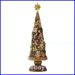 Tiered Holy Family Nativity Scene Christmas Tree Advent Statue Decor 21 In