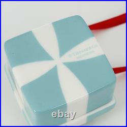 Tiffany Blue Gift Box Trinket Christmas Holiday Ornament Bone China Porcelain