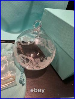 Tiffany & Co Glass Ornament Ball Bird Christmas Decoration