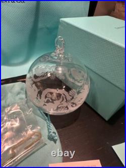 Tiffany & Co Glass Ornament Ball Bird Christmas Decoration