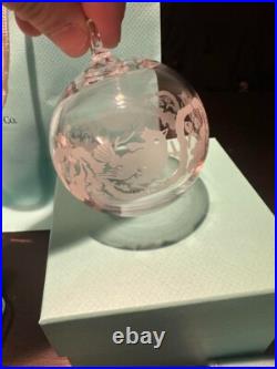 Tiffany & Co Glass Ornament Ball Bird Christmas Decoration