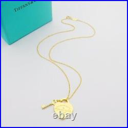 Tiffany & Co Heart Tag Key Pendant Necklace