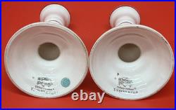 Tiffany & Co Tiffany Garland Candle Stick Pair Gold Trim Holiday Decor 6.5