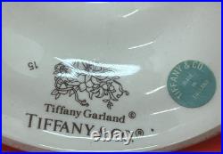 Tiffany & Co Tiffany Garland Candle Stick Pair Gold Trim Holiday Decor 6.5