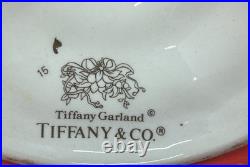 Tiffany & Co Tiffany Garland Candle Stick Pair Gold Trim Holiday Decor 6.5