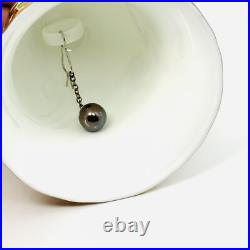 Tiffany Holiday Bell Ornament Christmas Mistletoe Bone China Porcelain