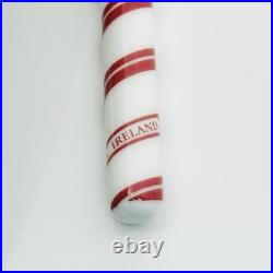 Tiffany Red White Candy Cane Christmas Holiday Ornament with Blue Gift Box Pouch