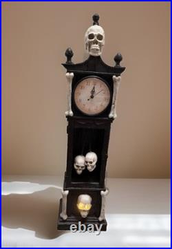 TikTok Martha Stewart 26 LED Skeleton Grandin Road Gothic Grandfather Clock
