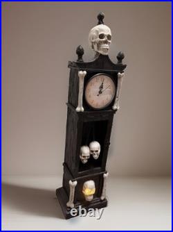 TikTok Martha Stewart 26 LED Skeleton Grandin Road Gothic Grandfather Clock