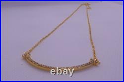 Tilffany&C0 T Smile/Necklace 18k Rose Gold, Diamond Pendant Original Box