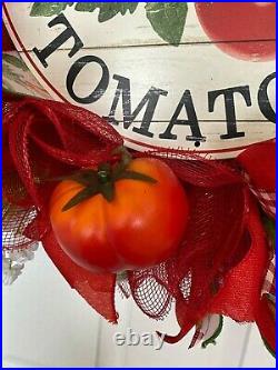 Tomatoes in the Market, Wreath, Summer, Spring, Vegetables, garden, Handcrafted
