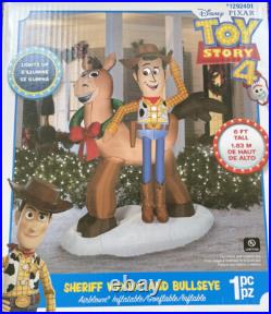 Toy Story Woody Inflatable with Bullseye Christmas Indoor/Outdoor Inflatable-NIB